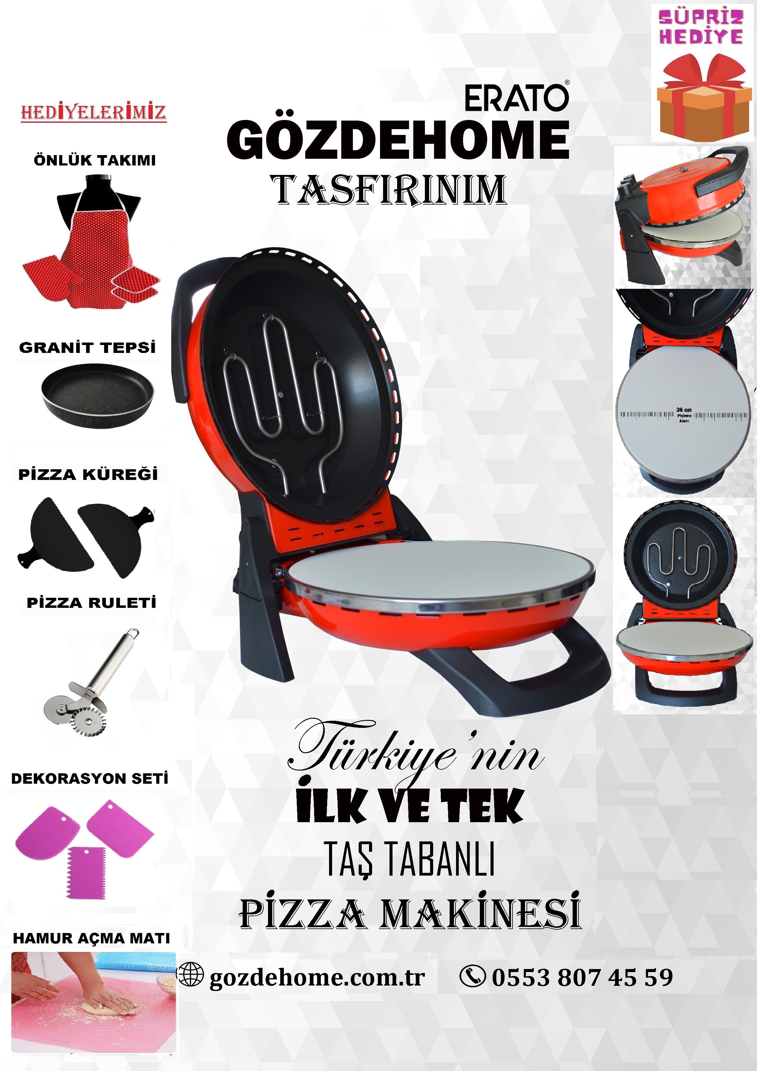 Taşfırınım Pizza Makinesi Kullanma Talimatı