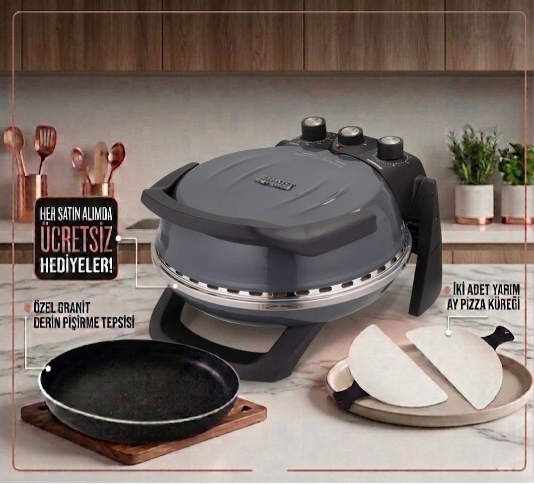 ANTRASİT Gözdehome Erato Taşfırınım Doğal Taş Tabanlı Pizza Makinesi