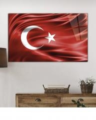 Gözdehome Şanlı Türk Bayrağı Cam Tablo