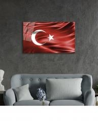 Gözdehome Şanlı Türk Bayrağı Cam Tablo