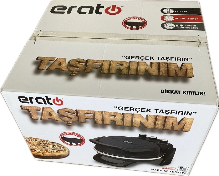 KIRMIZI Gözdehome Erato Taşfırınım Doğal Taş Tabanlı Pizza Makinesi