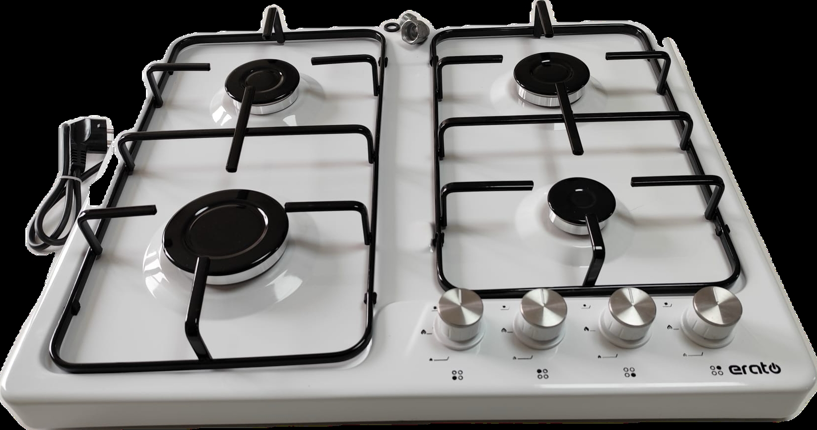 Emniyetli 4 Gözlü Doğalgaz Uyumlu Çakmaklı Gaz Emniyet Ventilli Set Üstü Ocak