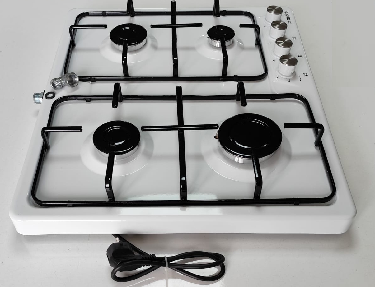 Emniyetli 4 Gözlü LPG TÜP Uyumlu Çakmaklı Gaz Emniyet Ventilli Set Üstü Ocak