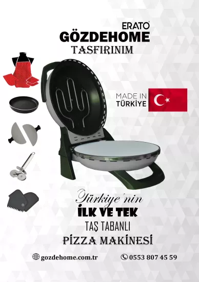 Gözdehome Erato Doğal Taş Tabanlı Pizza Makinesi