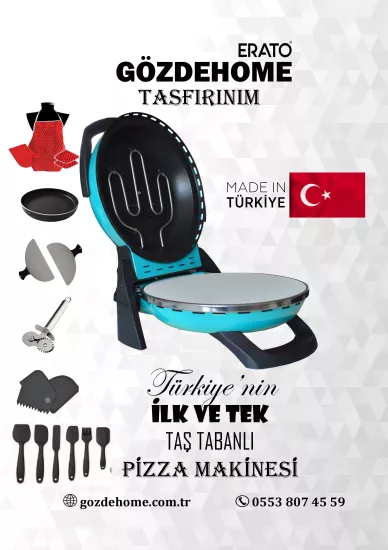 Gözdehome Erato Doğal Taş Tabanlı Pizza Makinesi