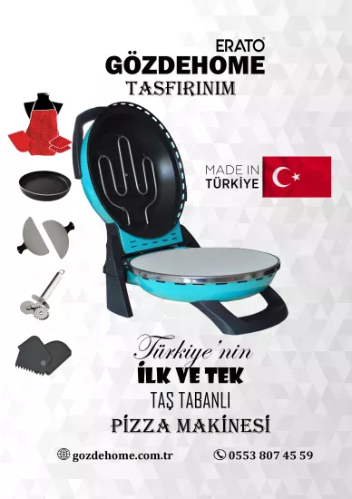 Gözdehome Erato Doğal Taş Tabanlı Pizza Makinesi
