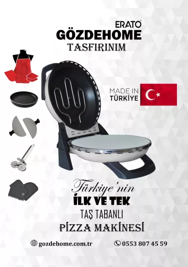Gözdehome Erato Doğal Taş Tabanlı Pizza Makinesi