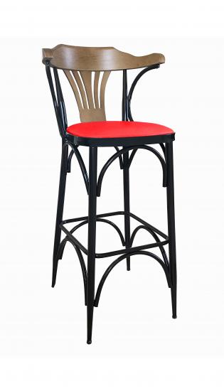 Gözdehome Ada Bar Sandalyesi 75 Cm. Oturum - 108 Cm. Boy Metal Ayaklı Sandalye Kırmızı
