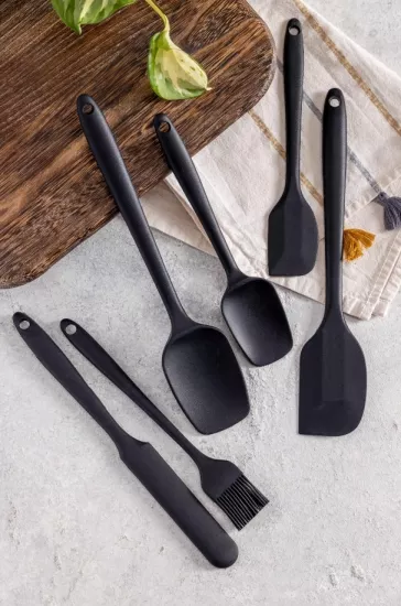 Gözdehome Erato Taşfırınım 6 Parça Silikon Spatula Servis Seti