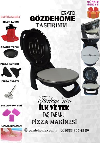 Gözdehome Erato Doğal Taş Tabanlı Pizza Makinesi